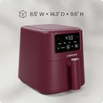 Chefman Air Fryer – 4-in-1 Slim 3.5 QT Airfryer, Air Fry, Bake, Dehydrate, Frozen, 450°F Max Temp for Extra Crispy Results in Minutes, Nonstick Ceramic Coating, Dishwasher-Safe Accessories - Red