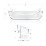 Smart Choice 242126602 Bottom Shelf Refrigerator Door Bin - Clear, Impact Resistant Freezer Replacement Compatible with Frigidaire, Fits Select Refrigerator Models