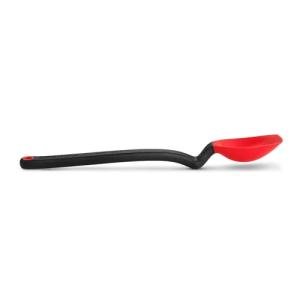 Dreamfarm Mini Supoon Non-Stick Sit-Up Silicone Scraping Cooking Spoon, Jar Scraper Measures 5ml Tsp - 8" Red