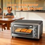OLIXIS Toaster Ovens Countertop 19Quart, Bake, Toast, Broiler, Pizza and Warm, 1300W, 30 Min Timer, Fry Basket, Backing Pan and Rack Included, Up to 400°F