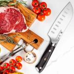 imarku Santoku Knife Chef Knife 5 inch Ultra Sharp Asian Knife Japanese Chef Knife - Japanese High Carbon Stainless Steel - Ergonomic Pakkawood Handle, Best Choice for Home Kitchen