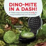 Dash MultiMaker® Mini System Removable Plate Set - Nonstick Replacement Plates for Fun-Shaped Waffle Breakfast - Waffle Maker Not Included - 4-Inch - Two-Pack - Unicorn & Dinosaur