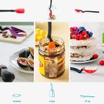 Dreamfarm Mini Supoon Non-Stick Sit-Up Silicone Scraping Cooking Spoon, Jar Scraper Measures 5ml Tsp - 8" Red