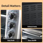 OLIXIS Toaster Ovens Countertop 19Quart, Bake, Toast, Broiler, Pizza and Warm, 1300W, 30 Min Timer, Fry Basket, Backing Pan and Rack Included, Up to 400°F