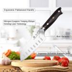 imarku Santoku Knife Chef Knife 5 inch Ultra Sharp Asian Knife Japanese Chef Knife - Japanese High Carbon Stainless Steel - Ergonomic Pakkawood Handle, Best Choice for Home Kitchen