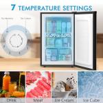 COWSAR 3.0 Cu.Ft Upright Freezer, Compact Freezer, Standing Deep Freezer with Adjustable Thermostat, Removable Shelves & Reversible Door, Fast Cooling for Office,Dorm,Commercial, Black