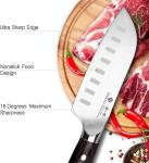 imarku Santoku Knife Chef Knife 5 inch Ultra Sharp Asian Knife Japanese Chef Knife - Japanese High Carbon Stainless Steel - Ergonomic Pakkawood Handle, Best Choice for Home Kitchen