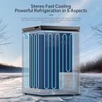 Kismile 3.0 Cubic Feet Chest Freezer with 2 Removable Basket Free Standing Top Open Door Compact Freezer with Adjustable Temperature for Home/Kitchen/Office/Bar