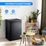 Kismile 3.0 Cubic Feet Chest Freezer with 2 Removable Basket Free Standing Top Open Door Compact Freezer with Adjustable Temperature for Home/Kitchen/Office/Bar