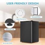 COWSAR 3.0 Cu.Ft Upright Freezer, Compact Freezer, Standing Deep Freezer with Adjustable Thermostat, Removable Shelves & Reversible Door, Fast Cooling for Office,Dorm,Commercial, Black