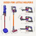 BAYMI 3-in-1 Kids Vacuum that Really Works - Toddler Vacuum Cleaning Toy Set, Kids Working Play Vacuum Cleaner with Real Suction, Montessori Housekeeping Toy for Toddlers 3+