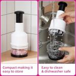 Vegetable Chopper, Onion Chopper, Garlic Chopper, Nuts Chopper - Hand Chopper For Vegetables Salads Fruits, Nuts.