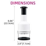 Vegetable Chopper, Onion Chopper, Garlic Chopper, Nuts Chopper - Hand Chopper For Vegetables Salads Fruits, Nuts.