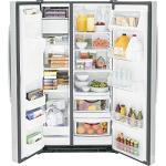 GE 25.3 cu. ft. Side by Side Refrigerator in Fingerprint Resistant Stainless Steel, Standard Depth