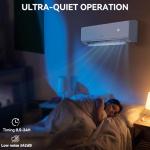 YITAHOME 22 SEER2 18K BTU 2 Zone Mini Split AC/Heating System, 9000 12000 BTU Dual Zone Mini Split Air Conditioner, Wifi Enabled 208-230V Ductless AC Cool Up to 950 Sq. Ft, Compatible with Alexa