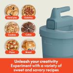 bella 3.5 Qt Hand & Stand Mixer, 2 in 1 Electric Mixer with Bowl, Dough Hook, Whisk & Egg Beater, Multifunctional Handheld Mixer for Baking, 200 Watt, Surf