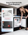 VEVOR 15" W Under Counter Ice Maker, 15 LBS/Day Crescent Ice Maker Built-in with 11LBS Storage Bin & Reversible Door, Freestanding Ice-Making Machine for Commercial Home Kitchens - No Drain Required