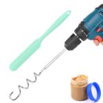 1 Set Stainless Steel Peanut Butter Mixer, 11.8 Inch Drill Nut Butter Mixer, Fast Mixing for Various Spreads