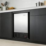 VEVOR 15" W Under Counter Ice Maker, 15 LBS/Day Crescent Ice Maker Built-in with 11LBS Storage Bin & Reversible Door, Freestanding Ice-Making Machine for Commercial Home Kitchens - No Drain Required