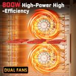 HOPERAN Food Dehydrator - 12 Stainless Steel Trays Dehydrators, 800W Electric Dehydrator Machine with 4 Presets, Digital Timer & Temperature Control for Herb, Dog Treats,Meats & Veggies (12 Trays)