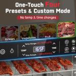 HOPERAN Food Dehydrator - 12 Stainless Steel Trays Dehydrators, 800W Electric Dehydrator Machine with 4 Presets, Digital Timer & Temperature Control for Herb, Dog Treats,Meats & Veggies (12 Trays)