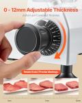 VEVOR 10" Commercial Meat Slicer, 240W Electric Deli Food Slicer with Carbon Steel Blade, Built-In Sharpener & 0-0.47" Adjustable Thickness for Frozen Meat, Ham, Baguett, Steak, UL Approved