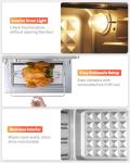 28QT Air Fryer Toaster Oven Combo, Large 12-in-1 Convection Countertop Oven with 3-Layer Cooking, Rotisserie for Chicken, 6 Heating Tubes, Fast Preheat, Fit 11" Pizza, All Accessories, Stainless Steel