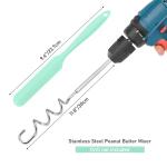 1 Set Stainless Steel Peanut Butter Mixer, 11.8 Inch Drill Nut Butter Mixer, Fast Mixing for Various Spreads