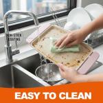 I-Keukenn Small Electric Griddle, 10 Inch Mini Ceramic Non-Stick Electric Skillet with Adjustable Thermostat, 1200W Single Serve Grill for Breakfast, Cooking for Pancakes, Eggs, Sausage, Pink