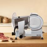 VEVOR 10" Commercial Meat Slicer, 240W Electric Deli Food Slicer with Carbon Steel Blade, Built-In Sharpener & 0-0.47" Adjustable Thickness for Frozen Meat, Ham, Baguett, Steak, UL Approved