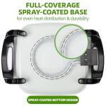 I-Keukenn 12" Ceramic Nonstick Electric Skillet with Tempered Vented Glass Lid, Scratch-Resistant Surface, Cool-Touch Handles, Removable Easy-to-Clean Design, 1200W, Vibrant Green