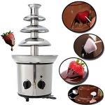 Chocolate Fountain Machine 4 Tier Electric Chocolate Fondue Fountain Machine 4-Pound Capacity for Chocolate Candy Butter Cheese
