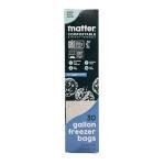 Matter Compostable Gallon Freezer Bags for Food Storage, Eco-Friendly, Resealable, Food Storage Bags, 30 Count