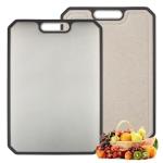 Garvee Stainless Steel Cutting Board for Kitchen, Double Sided Chopping Board with Deep Juice Groove & Handle, Stainless Steel/PP, Dishwasher Safe, 15x10 Inch (15.2"L x 10.5"W)