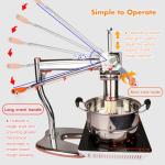 SXSJMY Pasta Maker Machine | Noodle Maker, Steel Pasta Press with 8-Mold for Home Use, Pasta Machine Makes Maccheroni Fettuccine & Tagliolini,30s Fast Press, Pasta Extruder with Cleaning Brush