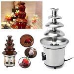 Chocolate Fountain Machine 4 Tier Electric Chocolate Fondue Fountain Machine 4-Pound Capacity for Chocolate Candy Butter Cheese