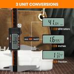 HARDELL Digital Caliper 12 Inch, Stainless Steel Caliper Measuring Tool with Large LCD Screen, Auto-Off Feature, Inch/Millimeter, Electronic Vernier Caliper for DIY, Jewelry, Parts, 3D Printing