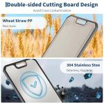 Garvee Stainless Steel Cutting Board for Kitchen, Double Sided Chopping Board with Deep Juice Groove & Handle, Stainless Steel/PP, Dishwasher Safe, 15x10 Inch (15.2"L x 10.5"W)