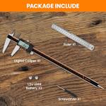 HARDELL Digital Caliper 12 Inch, Stainless Steel Caliper Measuring Tool with Large LCD Screen, Auto-Off Feature, Inch/Millimeter, Electronic Vernier Caliper for DIY, Jewelry, Parts, 3D Printing