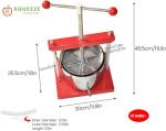 SQUEEZE master Cheese Tincture Herb Fruit Wine Manual Press -1.6Gallon/ 6 Litre-Power Ball Handle-Stainless Steel & Iron for Juice,Cider,Wine,Olive Oil
