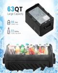 SubSun Portable Freezer 63 Quart(60L), 12 Volt Car Refrigerator with Compressor, Electric Cooler Chest Fridge(-8℉ to 68℉), DC 12/24V, AC 110-240V(Home & Car Use)