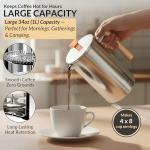 French Press Coffee Maker 304 Stainless Steel 34 Oz Large Double-Walled Insulated French Press Wood Handle 3 Level Filtration System For Kitchen, Camping & Gifting in Premium Box No Plastic