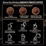 French Press Coffee Maker 304 Stainless Steel 34 Oz Large Double-Walled Insulated French Press Wood Handle 3 Level Filtration System For Kitchen, Camping & Gifting in Premium Box No Plastic