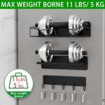 Magnetic Shelves for Washing Machine & Fridge Utentils Rack 5 Pack- Metal Heavy Duty Magnetic Shelf Magnetic Laundry Organizer with Hooks and Towel Holder for Magnetic Laundry Room Storage (Black)