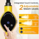 Steam Cleaner, Adjustable Handheld Steam Cleaner for Home, 10s Fast Heat-Up & 450mL Tank, Multi-Surface Portable Steamer for Cleaning Floor/Grout/Car/Kitchen & Bathroom Yellow