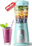 Mueller Heavy-Duty Personal Blender for Shakes and Smoothies with a 15 Oz Travel Cup and Lid, Juices, Baby Food, Portable Blender & Food Processor, Turquoise