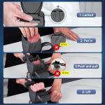 Manual Meat Slicer for Fresh Raw Meat (with Steady Grip), Meal Prep, Adjustable Thickness 2mm or 4mm, 17 Blades get 18 Meat Slices, Meat Cleavers can be Sliced, Striped, Diced -Black