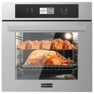 GASLAND 24 Inch Electric Wall Oven, ETL Certified 2.6 Cu.ft Built-in Single Wall Oven, 12 Cooking Functions, 3D Heating, Convection Oven with Rotisserie, Touch Control, Safety Lock, Stainless Steel