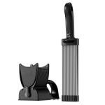 Manual Meat Slicer for Fresh Raw Meat (with Steady Grip), Meal Prep, Adjustable Thickness 2mm or 4mm, 17 Blades get 18 Meat Slices, Meat Cleavers can be Sliced, Striped, Diced -Black