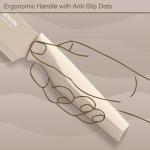 Knife Set, Brewin Kitchen Knife Set, Knives Set for Kitchen, Universal Knife Block, Utility Knife Block Set, New Home Essentials, Apartment Essentials, Dishwasher Safe